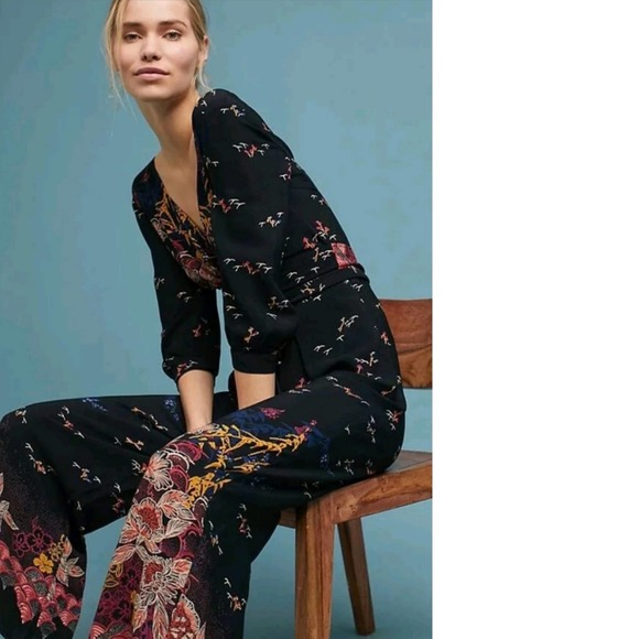 Anthropologie Pants - Anthropologie Feather Bone Nara Black Jumpsuit 4